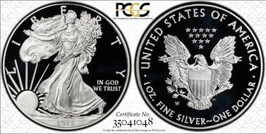 2015-W $1 Silver Eagle PR70DCAM