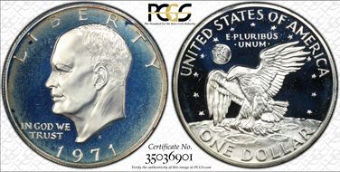1971-S $1 Silver PR67DCAM