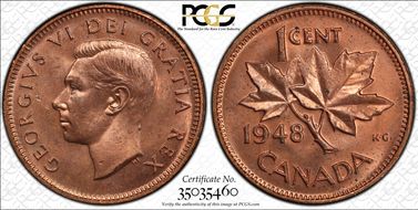 1948 1C A to Lg Denticle MS64RD