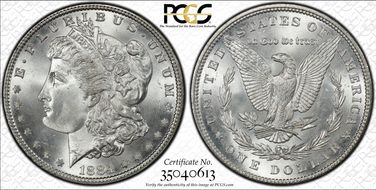 1884 $1 MS66
