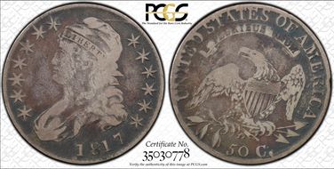 1817 50C O-106a Single Leaf VG8