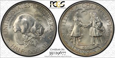 1936 50C Albany MS66