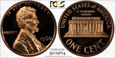 1960 1C Large Date PR66CAM