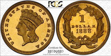 1888 G$1 PR65CAM