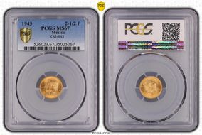 1945 2 1/2 P KM-463  Au MS67