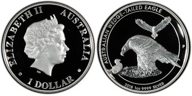 2018-P $1 Wedge Tailed Eagle High Relief PR69DCAM