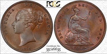 1854 1D S-3948 Plain Trident MS65+ BN