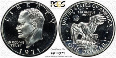 1971-S $1 Silver DDO FS-106 PR69CAM