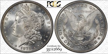 1878 8TF $1 MS65