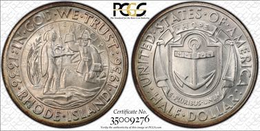 1936 50C Rhode Island MS66