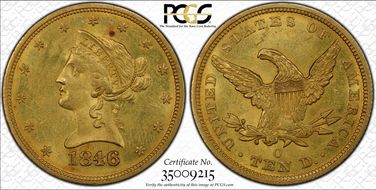 1846/'5'-O $10 MS61