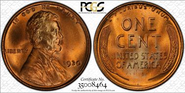 1930 1C MS66+ RD