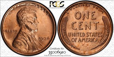 1936 1C MS63RD