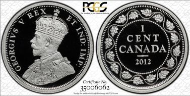 2012 1C Farewell Penny (1911-20) PR70DCAM