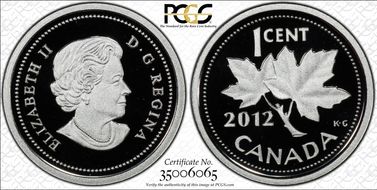 2012 1C Farewell Penny (1937-1966 & 1968-2012) PR70DCAM