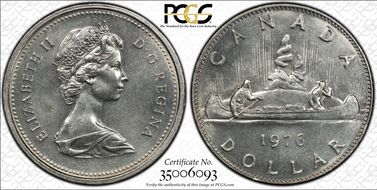 1976 $1 Voyageur Detached Jewels MS67