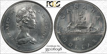 1984 $1 Voyageur MS66