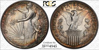 1915-S 50C Panama-Pacific MS65+