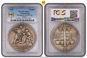 1890 Medal Thurgau R-1250b Ag SP64