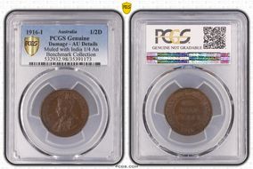 1916-I 1/2D KM-30 Muled w/ India 1/4 An N1BN