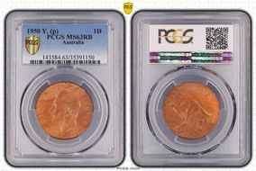 1950 Y. (p) 1D MS63RB