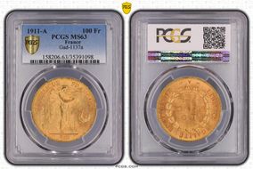 1911-A 100 Fr Gad-1137a F-553 MS63