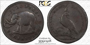 (c. 1790) Tk 1/4D DH-1067 Middlesex, Pidcock's XF40BN