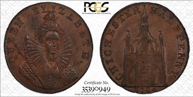 1794 Tk 1/2D DH-15 Sussex, Chichester AU58BN