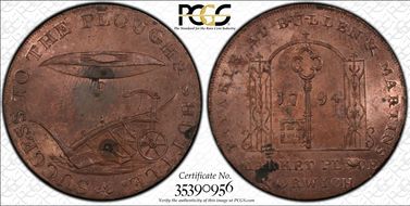 1794 TK 1/2D DH-19 Norfolk, Norwich MS63RB