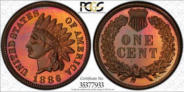 1886 1C Type 1 PR67RB