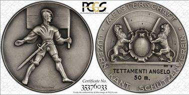 nd(1955) Medal Luzern R-928a Matte Ag SP65