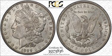 1899-O $1 Micro O AU58