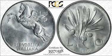 1949-R 10 L KM-90 MS63