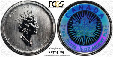 2003 $2 ML Hologram 15th Anniversary MS69