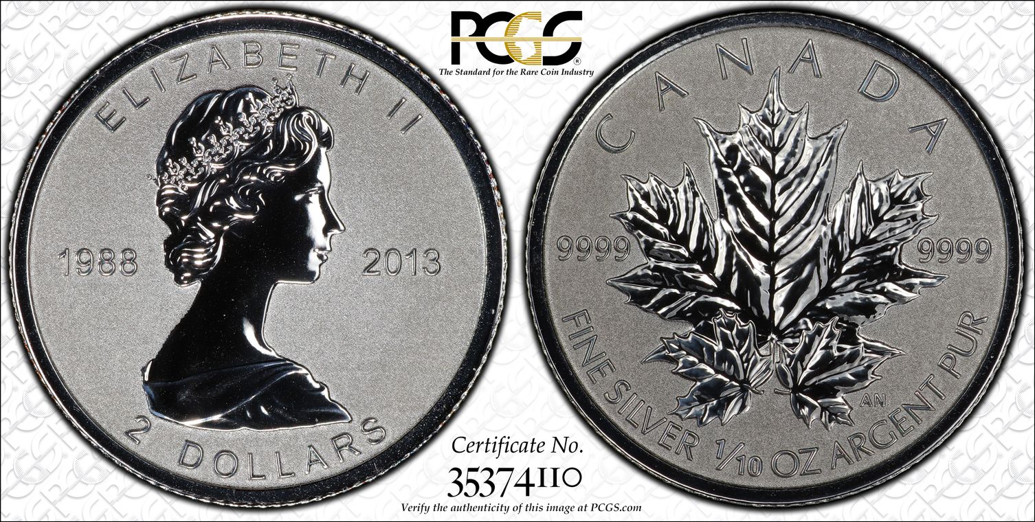 2013 PCGS PR70DCAM $10 Canada Mape Leaf Matte