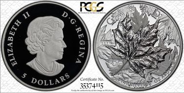 2013 $5 ML High Relief-25th Anniv. PR69DCAM