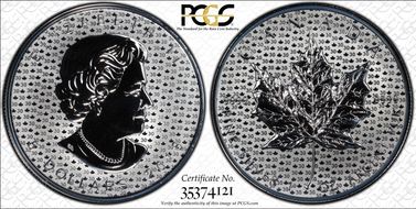 2018 $5 Maple Leaf Ag 30th Anniv. Modified Rev PR PR70