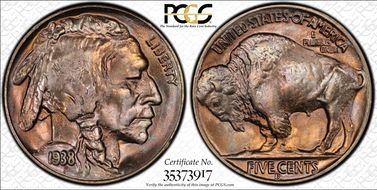 1938-D/S 5C Buffalo MS67+