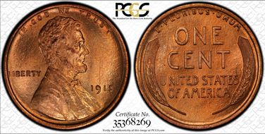 1915 1C MS65RD