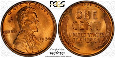 1936 1C DDO, FS-103 MS65RD