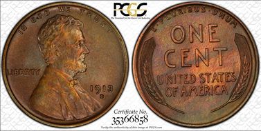 1913-D 1C MS63BN