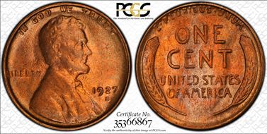 1927-S 1C MS63RD