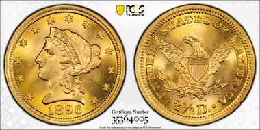 1896 $2.50 MS66