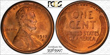 1917-S 1C MS65RD