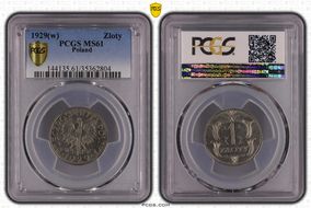 1929(w) Zloty KM-14 MS61