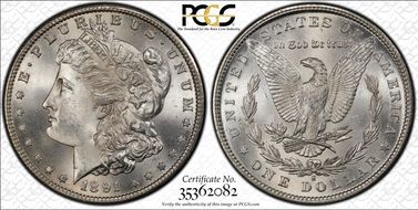 1891-S $1 VAM 3 Doubled Stars MS66