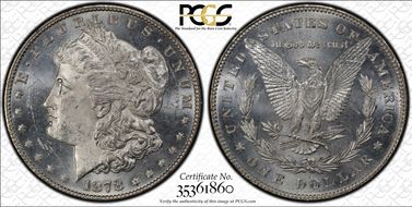 1878 7/8TF $1 VAM 45, Doubled Talons Weak 7/0 MS64