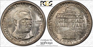1948-S 50C Booker T. Washington MS66+