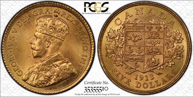 1913 $5 MS65