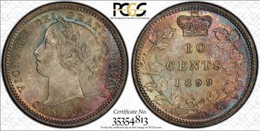 1899 10C Small 9s MS67